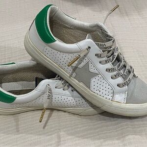 Vintage Havana Gail White and Green Sneakers